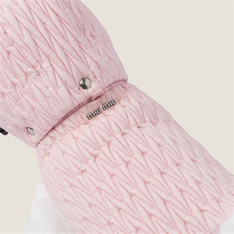 miu miu dog harness|Alabaster Pink Matelassé Fabric Dog Harness .